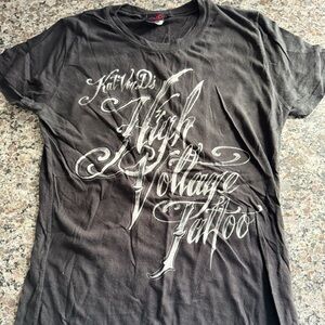 Kat Von D High Voltage Tattoo Shop shirt